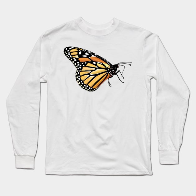 Monarch Butterfly Long Sleeve T-Shirt by TinaGraphics